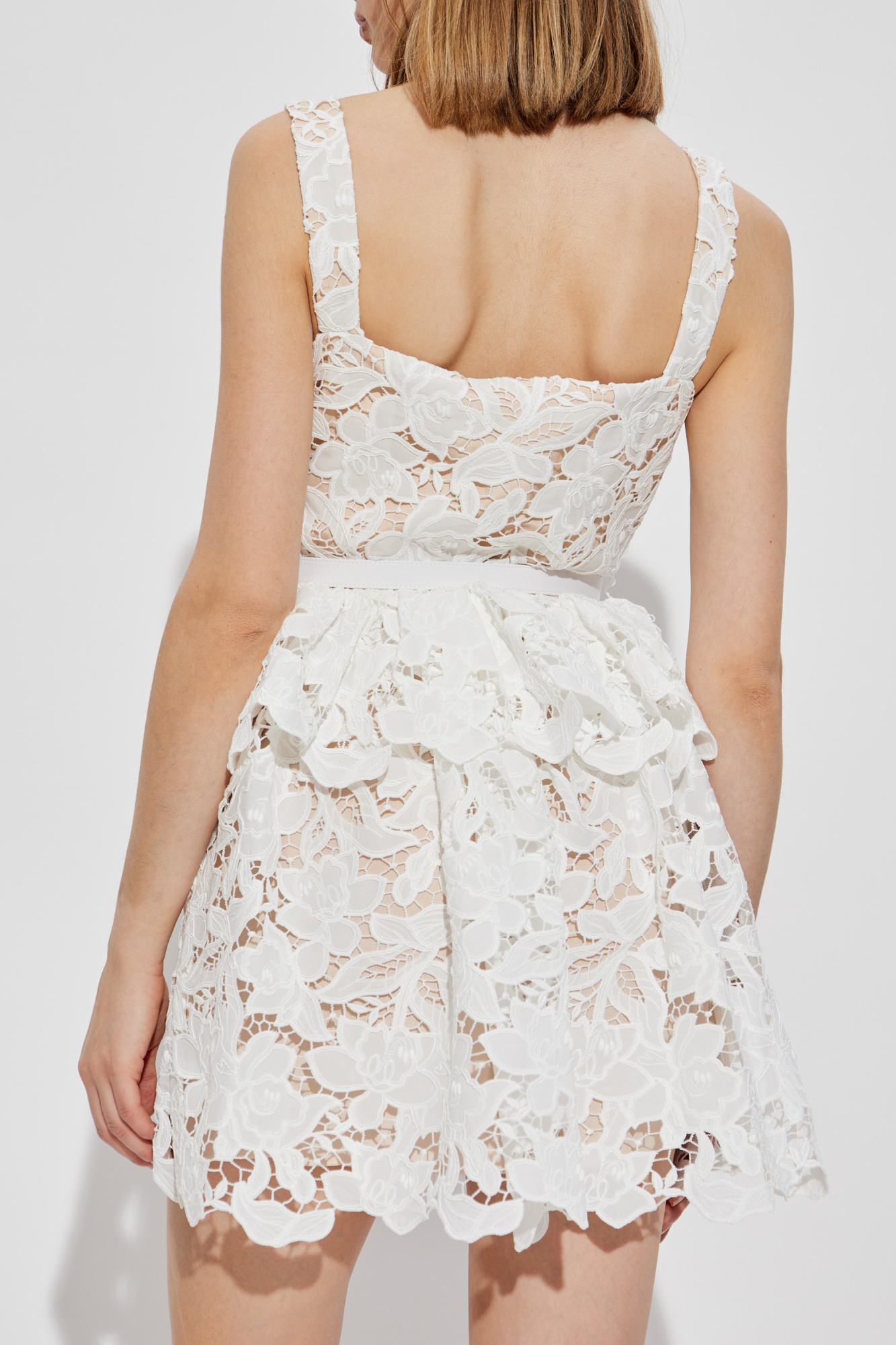 ワンピース SELF PORTRAIT LACE DRESS WITH BELT Cream Lace dress with belt Self-Portrait - Vitkac Canada